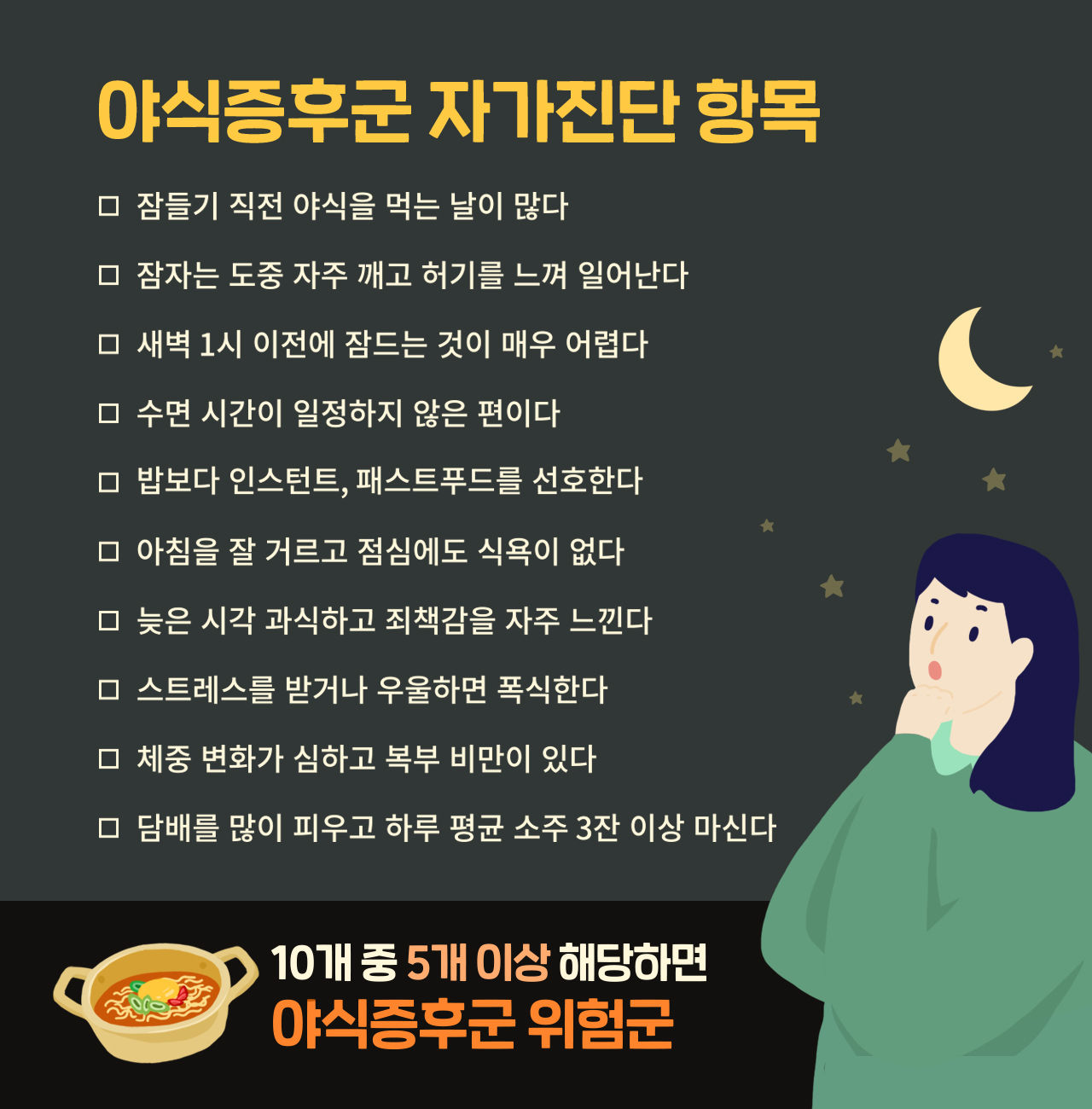 [라이프/13일 17시] 긴긴 겨울밤 배고파진다면 당신은 '야식증후군'일지도 모른다?