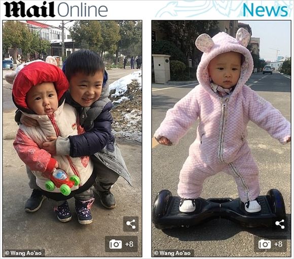 자유자재로 '호버보드' 타는 14개월 아이