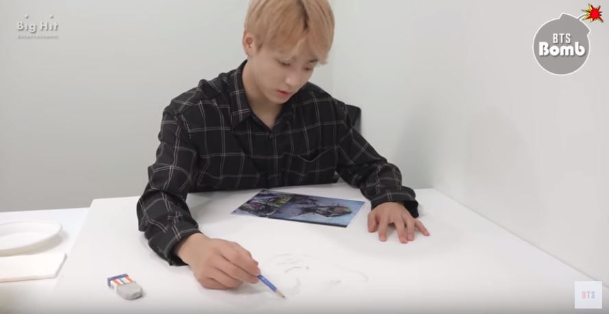 소문난 '금손' 방탄소년단 정국의 그림 그리는 영상 '화제'
