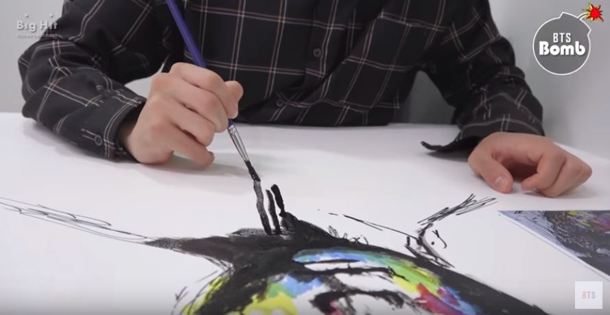 소문난 '금손' 방탄소년단 정국의 그림 그리는 영상 '화제'