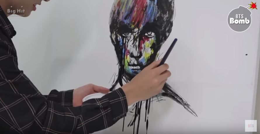 소문난 '금손' 방탄소년단 정국의 그림 그리는 영상 '화제'