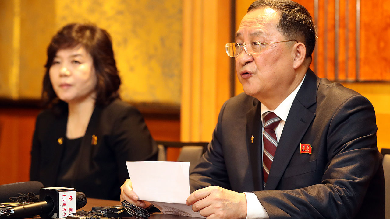 2차 정상회담 결렬 관련 입장 밝히는 北 리용호