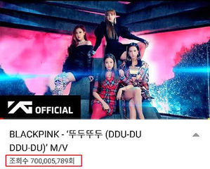 블랙핑크 '뚜두뚜두' 유튜브 7억 뷰 (사진=YG엔터테인먼트, 연합뉴스)