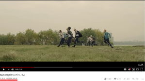 방탄소년단(BTS) 뮤직비디오 Run (사진=유튜브 캡처)