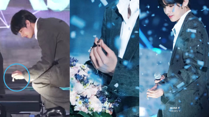 BTS V Found a Girl's Earring on Stage; He Looks Like a Real-life Prince Charming