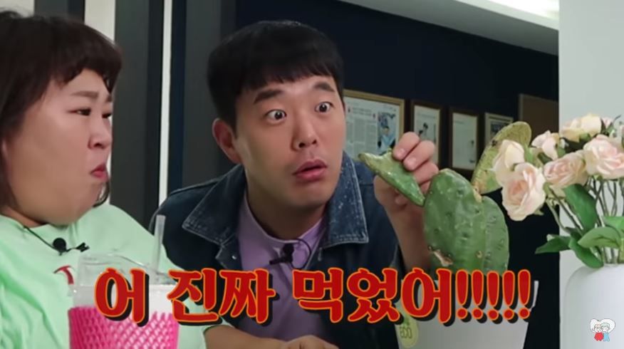 선인장(?) 먹는 홍윤화 몰래카메라에 남편 김민기 반응…누리꾼 '폭소'