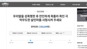 '전자발찌' 성폭행 살인범 관련해 20만 명 넘은 청와대 국민청원 (사진=청와대 국민청원 캡쳐, 연합뉴스)