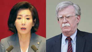 나경원 원내대표(왼쪽)과 존 볼턴 미국 백악관 국가안보보좌관 (사진=게티이미지코리아, 연합뉴스)