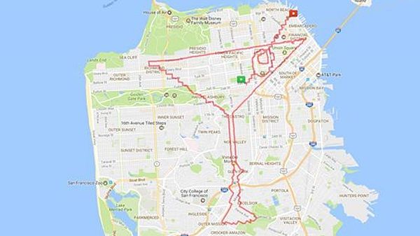 달리기 앱으로 그린 그림…거리 위 '스마트 예술가' 눈길