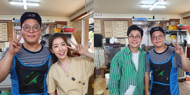 백종원에게 감사 인사 전한 '홍탁집' (사진=SBS '백종원의 골목식당' 방송화면, 인스타그램 'sanghoon_kwon84' 캡처)
