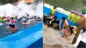 워터파크 덮친 3m '쓰나미'&hellip;파도 기계 고장에 '아수라장'