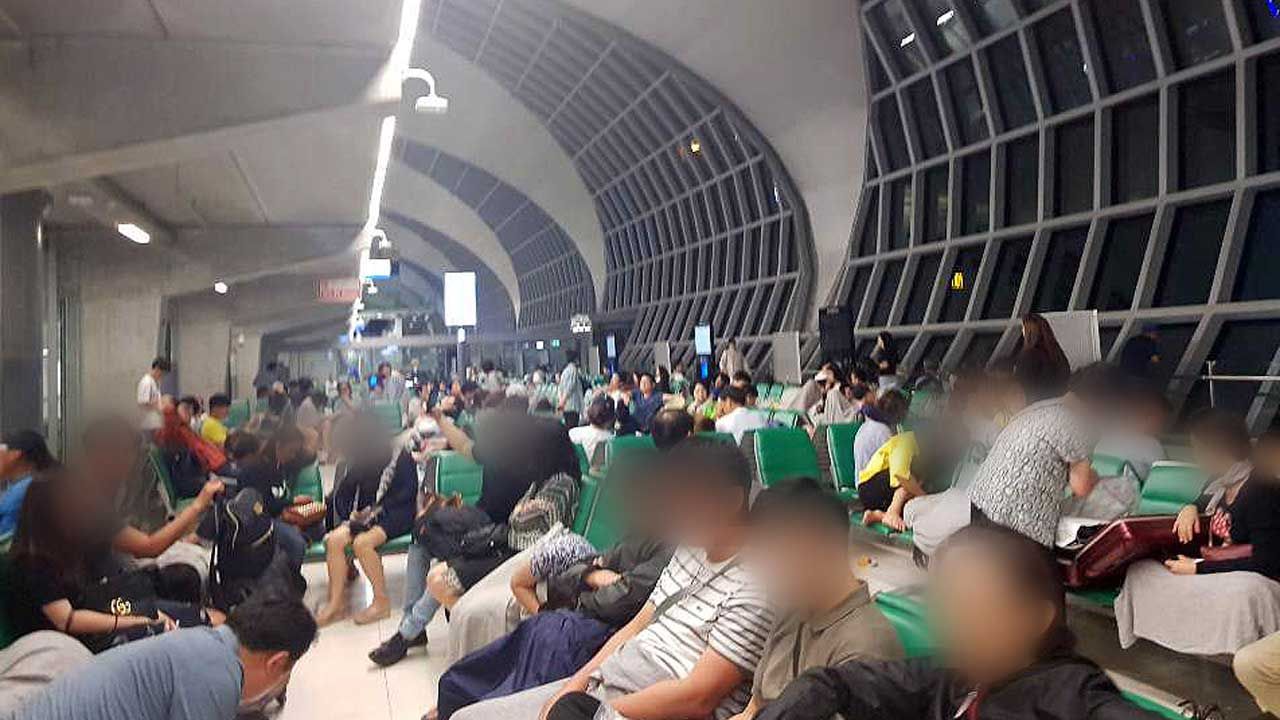 방콕공항 - 아시아나기 결함 출발 지연 (사진=연합뉴스)