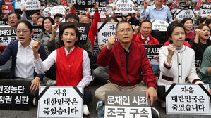 한국당, '조국 파면 촉구' 대규모 집회 (사진=연합뉴스)