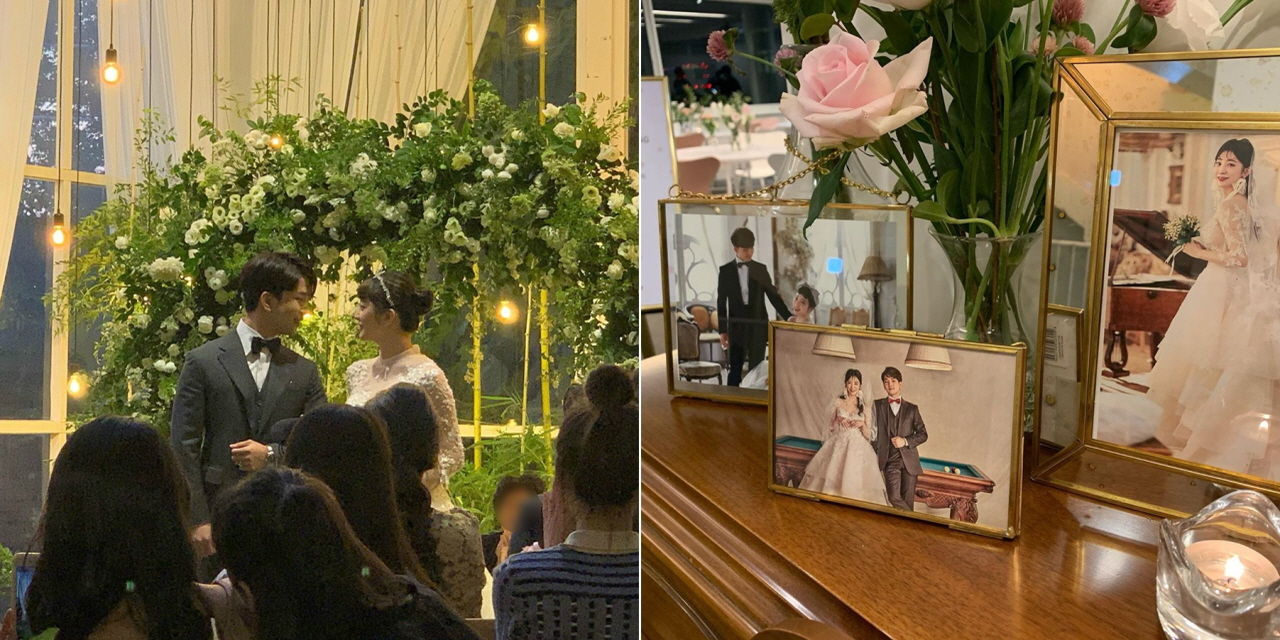 지오♥최예슬 부부의 '세상 달달한' 결혼식 현장 '눈길'