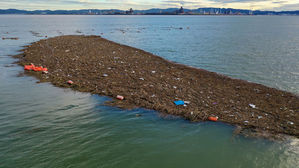 경북 동해안 쓰레기 더미에 등부표도 유실…잇단 태풍에 엉망