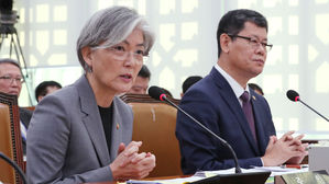 외교통일위원회 국정감사에서 질의에 답하는 강경화 외교부 장관 (사진=연합뉴스)