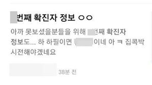 인터넷 '신종코로나' 환자정보 유포 (사진=독자 제보, 연합뉴스)