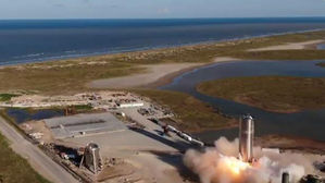 스페이스X의 화성 이주선 '스타십' 시제품 첫 시험 비행 (사진=스페이스X 유튜브 캡처, 연합뉴스)