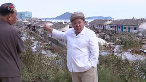 김정은 위원장 수해복구현장 방문