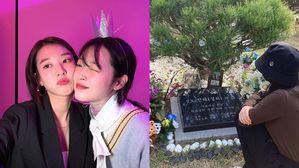 [스브스타] 김선아, 故 설리 묘소 찾아 사망 1주기 추모&hellip;"울기만 해서 미안해"