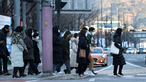 한파 속 출근, 영하의 날씨, 겨울