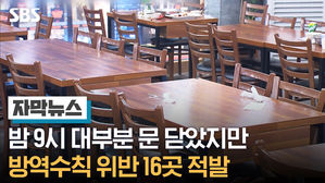 [자막] 밤 9시 대부분 문 닫았지만…방역수칙 위반 16곳 적발