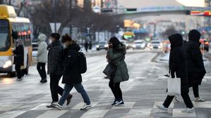 출근길, 겨울, 한파, 추위, 강풍, 바람