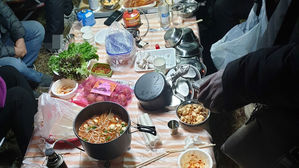 야외 텐트 치고 5인 이상 사적 모임 적발 (사진=제주도 자치경찰단 제공, 연합뉴스)