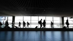 공항, 여행, 관광, 캐리어