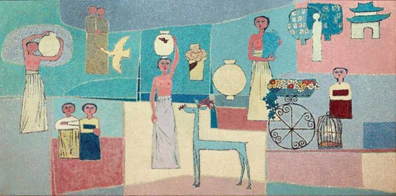 김환기의 '여인들과 항아리' (사진=삼성 제공, 연합뉴스)