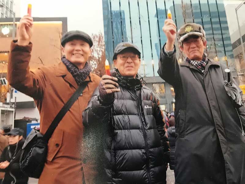 김판수와 문학평론가 염무웅, <녹색평론> 발행인 김종철