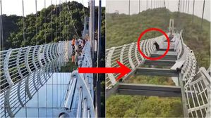 강풍에 파손된 中 유리다리&hellip;관광객 100m 상공에 고립