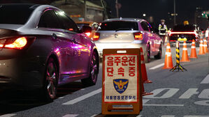 [포토] '단계적 일상회복' 첫 주말…음주운전 '안돼요'