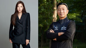 배우 손담비(왼쪽), 이규혁 IHQ 스피드스케이팅팀 감독 (사진=에이치앤드엔터테인먼트&middot;IHQ 제공, 연합뉴스)