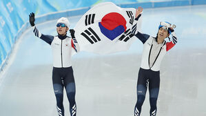 정재원-이승훈, 남자 매스스타트 은메달-동메달