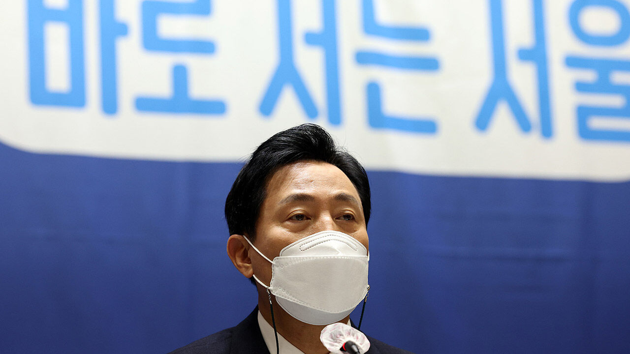 취임 1주년 기자 간담회하는 오세훈 서울시장 (사진=연합뉴스)