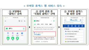 모바일 홈택스 웹 서비스 접속 방법 (사진=국세청 제공)