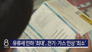 8 유류세 인하 '최대'전기&middot;가스인상 '최소 NEWS HEADLINE NEWS