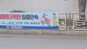 천안시내에 내걸린 현수막 (사진=정의당 충남도당 제공, 연합뉴스)