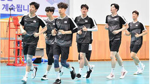 훈련하는 한국 남자배구 대표팀 (사진=대한민국배구협회 제공, 연합뉴스)