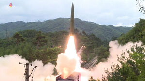 북한 동해상 탄도미사일 발사 (자료화면)