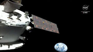오리온 우주선에서 포착한 지구 (사진=NASA Artemis 트윗 동영상 캡처, 연합뉴스)