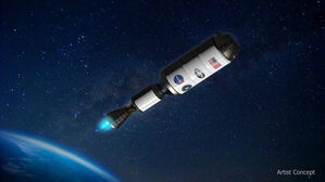 지구∼달 시험 비행에 투입될 열핵추진 우주선 상상도 (사진=DARPA 제공, 연합뉴스)