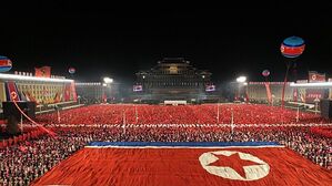 북한, '건군절 75주년' 야간열병식 개최 (사진=평양 조선중앙통신, 연합뉴스)