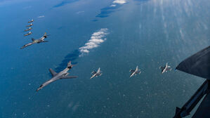 미국 B-1B 전략폭격기 등 한미연합훈련 (사진=합동참모본부 제공, 연합뉴스)