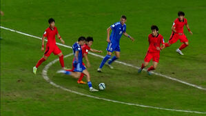 U-20 월드컵 4강전 이탈리아와의 경기 전반 32분, 이탈리아의 슈팅