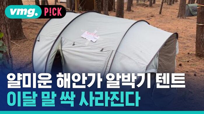 얄미운 해안가 알박기 텐트 이달 말 싹 사라진다