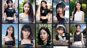 K팝 걸그룹 멤버 이미지를 도용해 제작된 AI 모델 (사진=CivitAI.com 캡처, 연합뉴스)