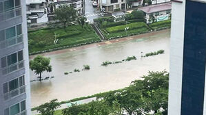 낙동강 하류 '홍수주의보'&hellip;경남권 침수&middot;붕괴 잇따라