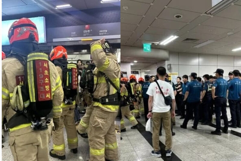 BTS fans on subway